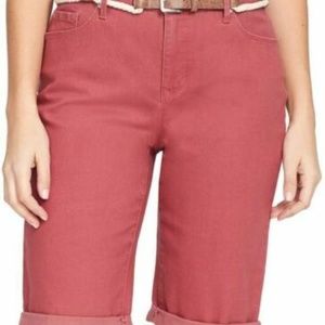 Gloria Vanderbilt Joslyn Bermuda Dry Rose Belted